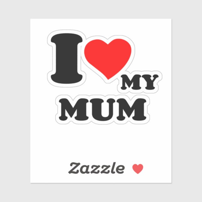 ADESIVO EU AMO MINHA MÃE (Folha)