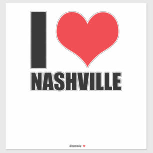 Adesivo Eu amo Nashville