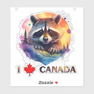 Adesivo Eu amo o Canadá