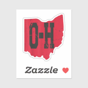 Adesivo Eu Amo O Meu Script Home De Ohio, Ohio Buckeye Sta