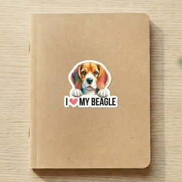 Adesivo Eu amo o osso do meu Beagle