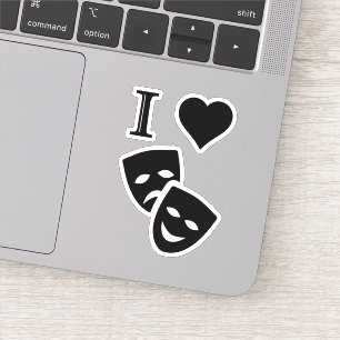 Adesivo Eu amo o teatro