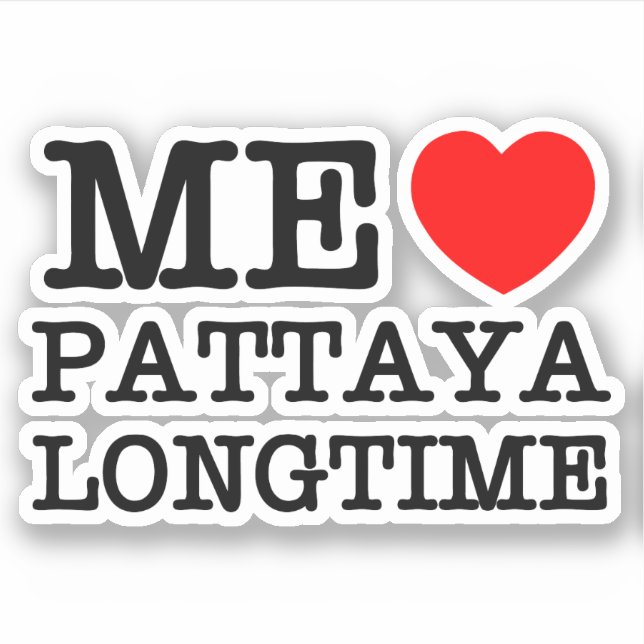 ADESIVO EU AMO PATTAYA LONGTIME (Frente)