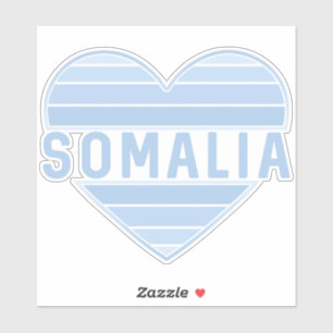 Adesivo Eu Amo Somália, Coração Somali
