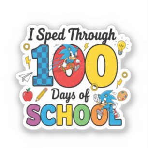 Adesivo Eu Atravessei 100 Dias de Escola Gamer