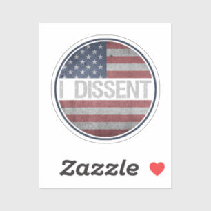 Adesivo Eu Discordo, Cito Homens de Bandeira Americanos Mu