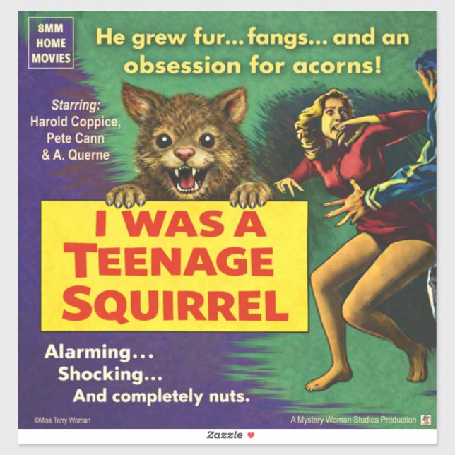 Adesivo Eu era um esquilo adolescente (Folha)