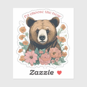 Adesivo Eu escolheria o urso