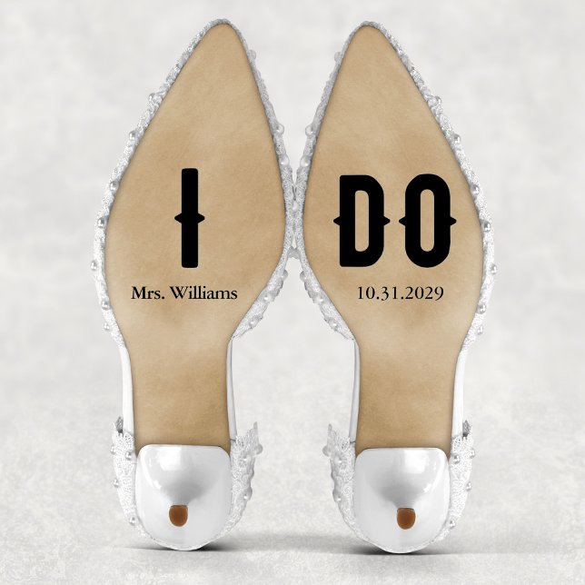Adesivo Eu faço Calçados de casamento de noiva gótica pers (I Do Gothic Bride Wedding Shoes Custom Sticker
)
