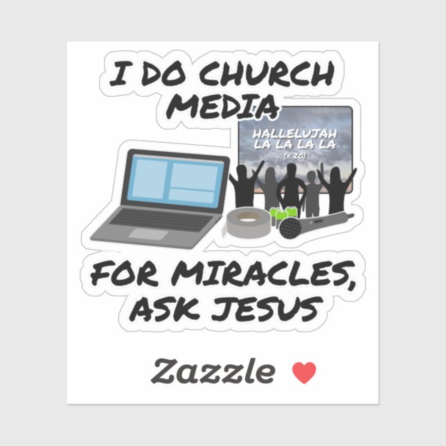 Adesivo Eu Faço Mídia De Igreja Para Milagres Perguntar A  (Folha)