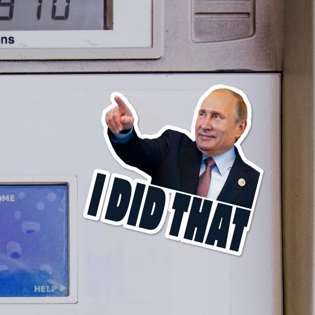 Adesivo EU FIZ QUE Putin Gas Price Sticker (Criador carregado)