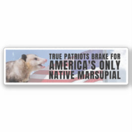 Adesivo Eu freio para o único marsupial nativo da América