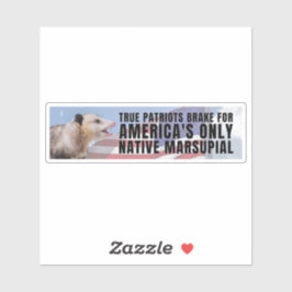 Adesivo Eu freio para o único marsupial nativo da América