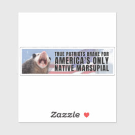 Adesivo Eu freio para o único marsupial nativo da América 