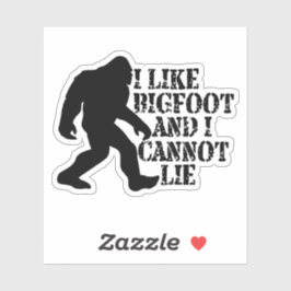 Adesivo Eu gosto do Pé Grande e não consigo mentir