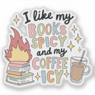 Adesivo Eu gosto dos meus livros picantes e do meu café ge