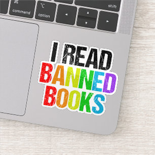 Adesivo Eu Leu Livros Proibidos Laptop Arco-Íris