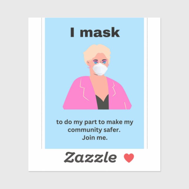 Adesivo Eu mascaro para fazer a minha parte... vinil adesi (Folha)