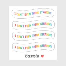 Adesivo Eu nem consigo pensar Hetero | Orgulho gay Mês