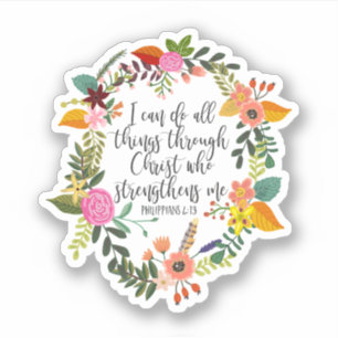 Adesivo Eu posso fazer tudo através do Cristo Philippians