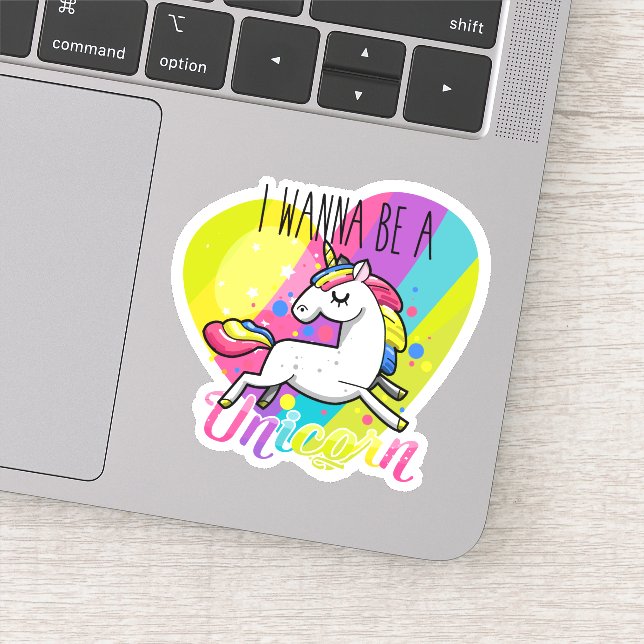 Adesivo Eu quero ser um unicórnio (Detalhe)