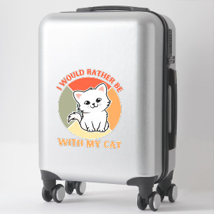 ADESIVO EU SERIA PREFERENCIALMENTE COM MEU GATO