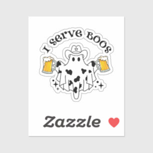 Adesivo Eu sirvo Boos! Barman assustador 
