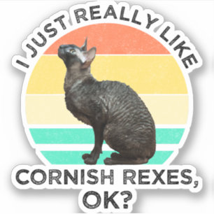 Adesivo Eu Só Realmente Gosto de Cornish Rexes, OK?