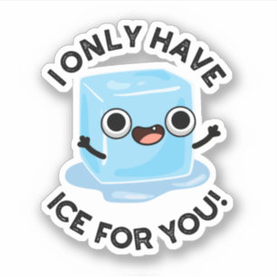 Adesivo Eu Só Tenho Gelo Para Você, Pun Sticker