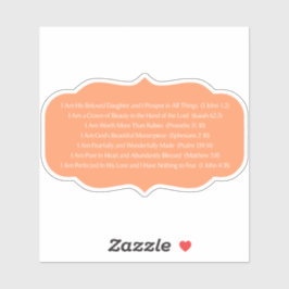 ADESIVO EU SOU A SUA AMADA FILHA CRISTÃ.