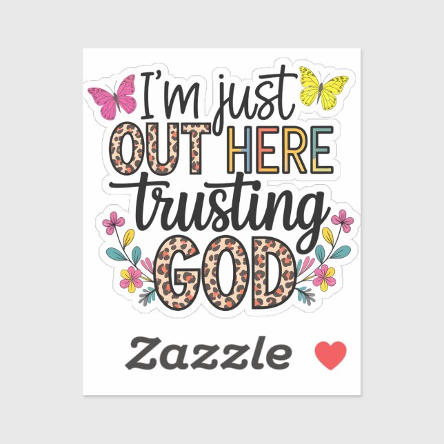 Adesivo Eu sou apenas o nosso Deus de confiança (Folha)