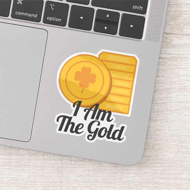Adesivo Eu Sou As Moedas de Ouro do Dia de São Patrício (Detalhe)