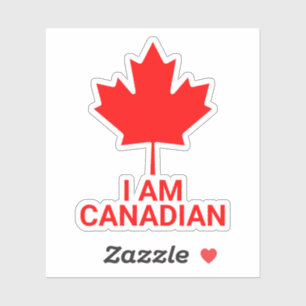 Adesivo Eu sou canadense, canadá, canadense, orgulho, naçã