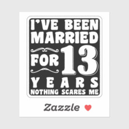 Adesivo Eu sou casado há 13 anos Aniversário de Casamento
