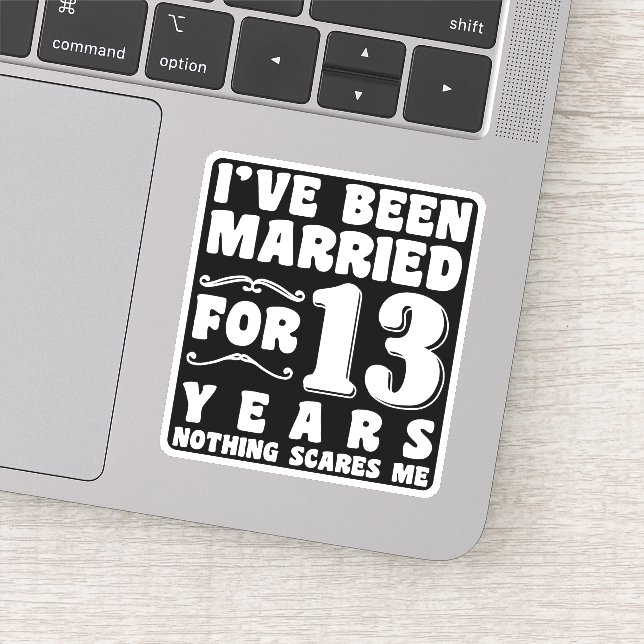 Adesivo Eu sou casado há 13 anos Aniversário de Casamento (Detalhe)