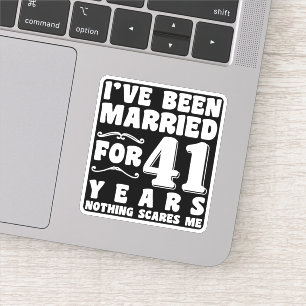 Adesivo Eu Sou Casado Há 41 Anos Casal Correspondente
