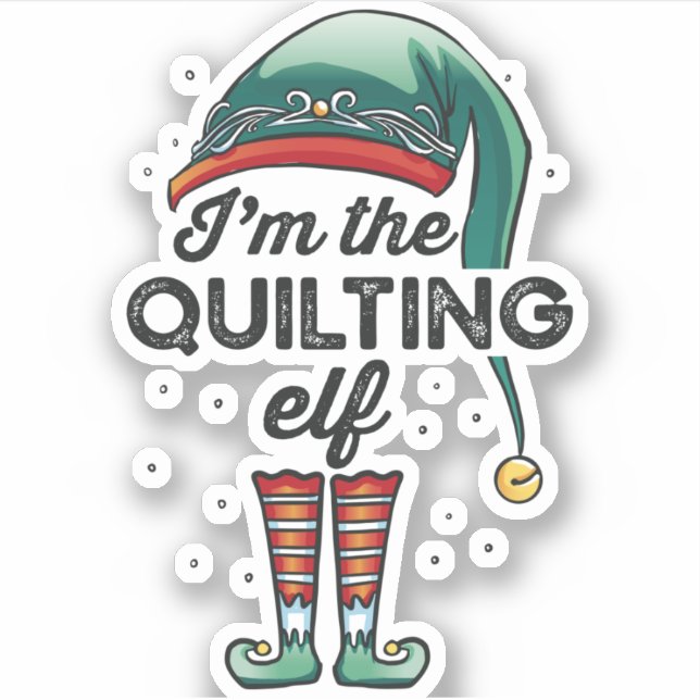 Adesivo Eu sou o Gift de Natal do Elf Quilting (Frente)