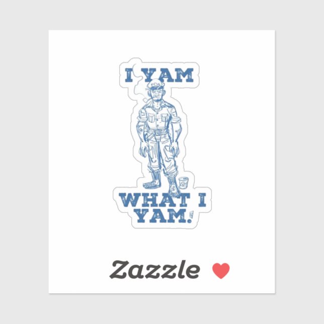 Adesivo Eu Sou O Que Eu Sou. Design de desenho (Folha)