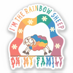 Adesivo Eu sou o Rainbow Sheep da minha família - Orgulho 