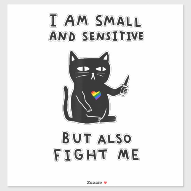 Adesivo eu sou pequeno e sensível, mas também luto contra  (Folha)