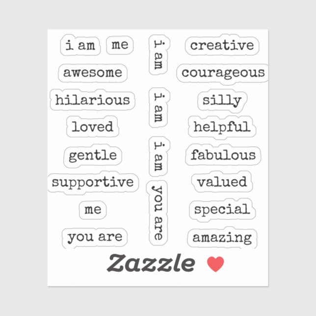 Adesivo Eu sou uma afirmação motivacional (Folha)