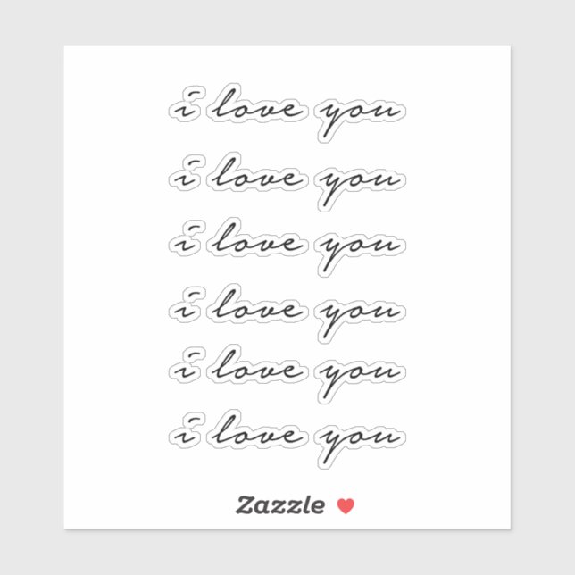 Adesivo Eu te amo (Folha)