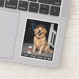 Adesivo Eu Tenho Esse Cachorro Em Mim, Piada Engraçada do