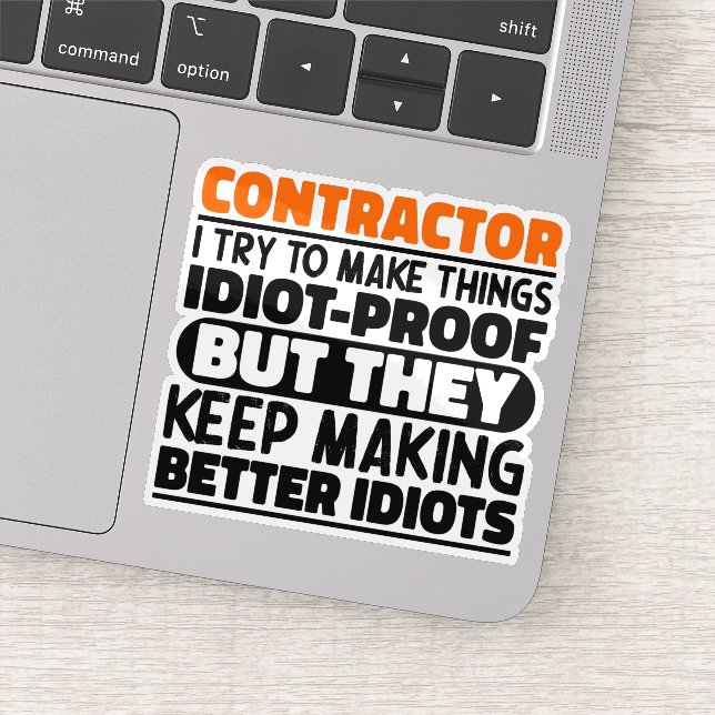 Adesivo Eu Tento Fazer Coisas Engraçadas (Detalhe)