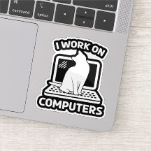 Eu Trabalho Em Computadores Gato Engraçado
