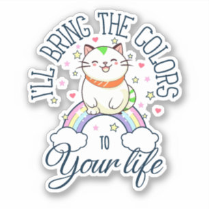 Adesivo Eu trarei as cores para a sua vida