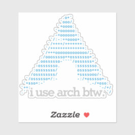 Adesivo "eu uso arch btw." Corte transparente de 4 polegad