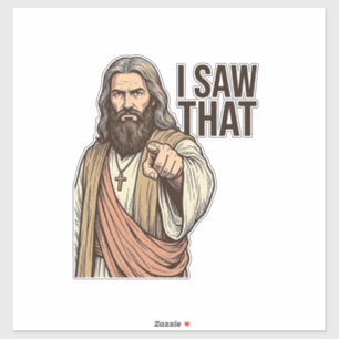 Adesivo Eu Vi Aquele Ponto Religioso Vintage Gravura Camis