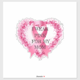 Adesivo Eu visto rosa, em apoio à conscientização do cance