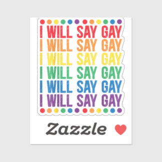 Adesivo Eu vou dizer Gay Design para um Diga Amor Orgulhos